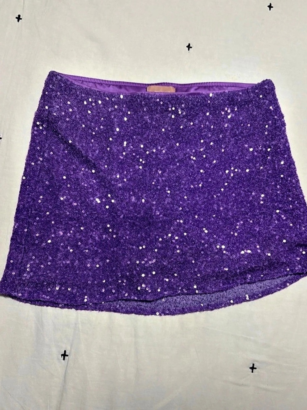 Show Me Your Mumu Purple Sequin Mini Skirt Size Small Like New